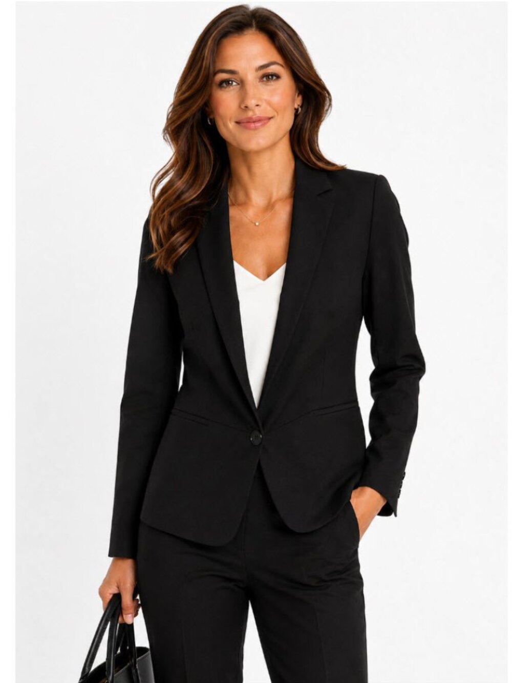 Banana Republic Black Wool Blazer 12 NWOT Stretch Career Office One Button